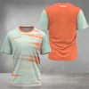 Heren T-shirts Effen kleur bedrukt Tenniskleding Ademend Hoofd Badminton Sport Golf Fitness Korte mouw