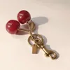 سلسلة Keychain Cherry Style Red Color Chapstick Wrap Cover Cover Team Lipbalm Derbalm Mode/Bag Parts Mode45