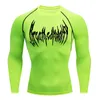 Komprimering Långärmad skjorta Sun Protection Base Layer Mens Fitness T-shirt snabbtorkande sport kortärmad topp sportkläder 240202