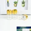Packing Bottles Wholesale 2Ml Hyaline Glass Container Have Spiral Plastic Cap With Golden Tangent Simple Cute Craft Vial Reusable Mt Dhhwo