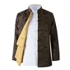 Abbigliamento etnico manica lunga reversibile tradizionale cinese abbigliamento Tang Suit Top primavera uomo ricamo giacca in seta cappotto per