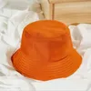 Bérets coréen adulte été pliable chapeau de seau couleur unie hip hop large bord plage protection UV rond haut crème solaire casquette de pêcheur