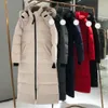 Womens Moose Knuckle Parka Ultra Long Over Knee Down Jacket Thick Warm Winter Jackets Women Coat