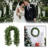 Decorative Flowers Christmas Decoration Artificial Norfolk Pine Red Berry Garlands Greenery For Holiday Fireplace Mantle Home Stairs Decors