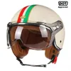 Kaski motocyklowe kropka 3/4 otwarta twarz retro motocykl z dla mężczyzn kobiety vintage helikopper capacete de Moto Bike Cascos Scooter ECE Drop otmid