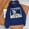 Vrouwen Hoodies Sweatshirts Designer Brand 2023 Herfst Nieuwe Losse Trendy Print Ski Kleine Mode Hoodie 6W4T
