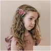 Hair Accessories Beautif Flower Chiffon Clips Pins Cute For Baby Girls Hairpins Toddlers Kids Drop Delivery Maternity Otuvh