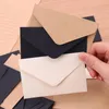 Present Wrap Wedding Vintage Mini Kraft Paper White Blank European Style Inbjudan Kuvert kuvert för brev