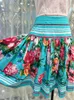 Süßer Damenrock aus 100 % Baumwolle, Sommer, Strand, Urlaub, Empire-Stil, halblanges Kleid, sizilianischer Druck, jünger