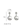 Dangle Earrings Personality Zircon Moon Astronaut Pendant for Women Korean Fashion Kide Cute Moonstone Drop Earingカジュアルジュエリーギフト