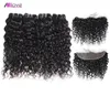 Allove Whole Brazilian Wefts Extensions Water Wave Hair Bundles With 13x4 Lace Frontal Closure for Women All Ages 828 inch Je9549211