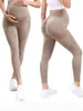 Calças femininas yoga cintura alta sobre a barriga leggings de treino para gravidez