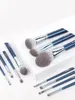 MyDestiny make-upborstelThe Sky Blue 11-delige set superzachte vezelborstels van hoge kwaliteit voor gezichts- en oogcosmeticapennensynthetisch haar 240131