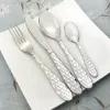 Stainless Steel Western Food Knife Fork Spoon 3Pcs/Set Long Handle Coffee Spoons Pastry Cake Forks Fruit knives Kitchen Tableware TH1303
