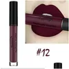 Lucidalabbra Labbra Trucco Tubo per rossetto rosso nero 18 colori Veet Matte Cosmetici Tinta Smalto impermeabile Consegna a goccia Salute Bellezza Otdin