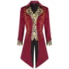 Kostuum thema cosplay heren steampunk vintage staartjack gotisch Victoriaanse japonse japonse rode middeleeuwse middeleeuwse kleding staartcoat jas