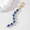 Keychains Boho Oval Evil Eye Beads Keychain Key Ring Women Colorful Tassel Turkish Lucky Blue Eyes Bag Airpods Box Car Accessories