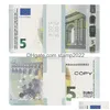 Outros suprimentos de festa festiva prop dinheiro falso boleto copiar papel brinquedos eua 20 50 100 dólar falso euro nota de filme para crianças christm dh0v5