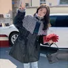 Women's Jackets Checkerboard Patchwork With Plush And Thick Leather Jacket 2024 Winter Korean Loose PU Medium Length Cotton