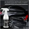 Outils de nettoyage de voiture Solutions de lavage de voiture Spray de peinture anti-rayures 60 ml Entretien Nettoyage Vitrage Décontamination Enlèvement Oxydation Réparation A Dhruc