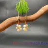 Boucles d'oreilles pendantes en perles pour femmes, Talismans, amulette de luxe, bijoux chinois naturels de styliste, pierres précieuses blanches, argent 925