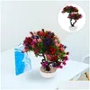 Decorative Flowers Wreaths Heaian Fake Tree Artificial Bonsai Plastic Japanese Faux Potted Plant Simation Guest-Greeting Pine Drop Del Otreh