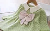 Kinder Gestrickte Pullover Kleid Kleidung für Mädchen Geburtstag Vestidos 18Ys Baby Herbst 2023 Prinzessin Plaid Mode 240129