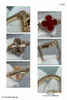 Designer Ring Van Clover Ring Cleef Four Leaf Clover Ring Vintage Cluster Rings Van Brand Designer Copper med 18K Gold Plated Red Four Leaf Clover Charm Ring for Women