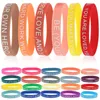 Support de poignet Bracelet de motivation Bracelet en silicone inspirant Bracelets colorés Bracelets de citation Bracelets élastiques bricolage pour hommes unisexes