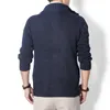 Pulls pour hommes 2024 Automne / Hiver Pull à col montant Épaissie Coréenne Tricoté Laine Épaisse Aiguille Cardigan