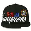 قبعات الكرة Denvers Nets 27 Murray 15 Jokic 22-23 2023 Finals Champions Locker Room 9fifty Snapback Hat B0 Drop Dropress Fashion Accesso Dhico