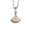 Große Rock Halskette Sterling Silber CNC weiße Perlmutter Lüfter Malachit Karneian gegen Gold-Schlangeblattkette