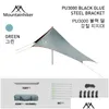 Tendas e abrigos Mountainhiker Outdoor Cam Paddy Black Rubber Canopy Sunshade Portátil Dobrável Drop Delivery Esportes Ao Ar Livre Camping Otefw