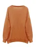 Autumn Winter Women's Plus Size Casual Sweater Solid Long Sleeve V Neck High Stretch Jumper 240129