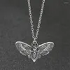 Pendentif Colliers Collier Pour Femmes Hommes Vintage Mode Sucre Crâne Mort Moth Foulard Gothique Goth Rock Emo Bijoux Cadeaux