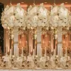 Bröllopshändelse dekoration guld spegel akryl blommor ram bord båg arrangemang stativ för bakgrund av underbar ingen kristall mittpunkt blommor för bröllopsbord