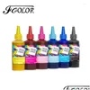 Kits de recharge d'encre 100Ml 6 Sublimation pour Dx5 Dx6 Xp600 L805 1390 1400 tête d'impression couleurs d'imprimante livraison directe Dhgoz