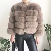Estilo casaco de pele real 100% jaqueta de pele natural feminino inverno quente couro casaco de pele de raposa de alta qualidade colete de pele 240129