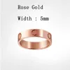 Liefdesringen Dames Designer Ring Paar Sieraden Band Titanium Staal Met diamanten Informeel Modieus Straat Klassiek Goud Zilver Roos Optioneel Maat 4 /5 / 6mm rode doos AAA