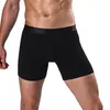 Cuecas esportivas boxer corpo shaper shorts cor sólida calcinha masculina respirável calzoncillos deslizamentos ginásio fitness correndo hombre cueca