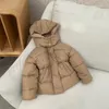 Manteau d'hiver en duvet pour enfants, Parkas Windy Breaker pour garçons, doublure Thiken matelassée, veste à capuche pour filles, tenue chaude