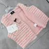 Gilet d'été en tweed de luxe pour femmes, petit parfum français, vêtements pour femmes, gilet à pompon rose, manteau pour femmes 240216