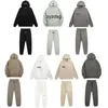 Mens Tracksuits Designer New Tracksuit Ess Brand Printed Sportswear Men 6 Colors Warm Two Pieces Set Loose Hoodie Sweatshirt Pants Sets