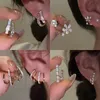 Ny produktörhängen nisch design internet berömda örhängen kvinnlig anti allergi 925 silver nålar fashionabla fyra kloörhängen