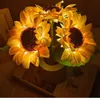 Lampe Led de Simulation de tournesol Rechargeable, veilleuse de Table, fleurs, bureau décoratif pour restaurant el Weddin 240124