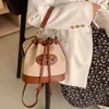 Water Bucket for Women s Spring New Simple Korean Handheld Trend Contrast Color Single Shoulder Diagonal Straddle Bag 85% factory direct