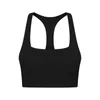 Yoga Outfit LUlogo Women H-word High Elasticity -proof Sports Bra Fixed Chest Pad Underwear Fitness Running Vest Top