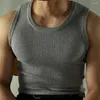 Men's Tank Tops Casual Workout Vest Ribbed Knitted Summer Slim Fit Sleeveless For Activewear Fitness Gym Streetwear