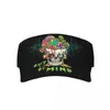 Bérets Summer Air Sun Hat Hommes Femmes Visière réglable Protection UV Top Vide Sports Crazy Mad Skull Hippie Champignons Casquette de protection solaire