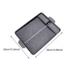 Pannor BBQ PLATE Hemma matlagning Non Stick Travel Aluminium Alloy Camping Korean Style Grill Pan Smokeless Rectangular Baking Kitchen